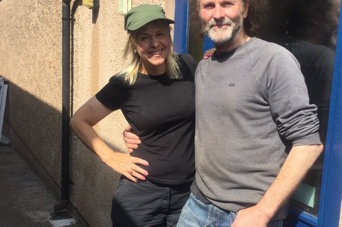 Image of Cath Cooper and Neil Wilson outside the Backyard Theatre[44]